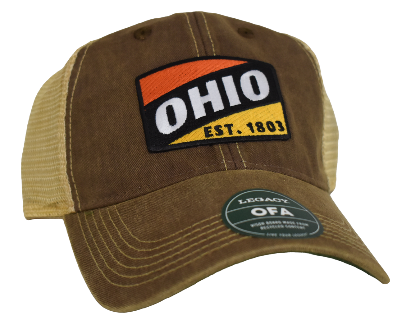 Ohio Trucker Hat-Brown