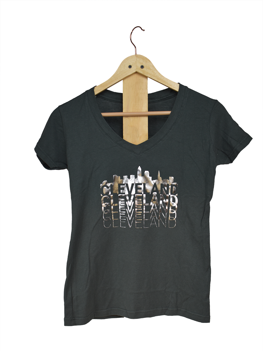 Shiny Cleveland Womans V-Neck