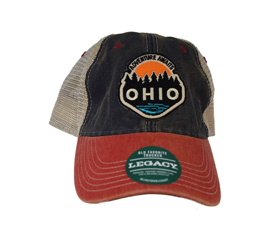 Adventure Awaits Ohio HAT - BLUE/RED