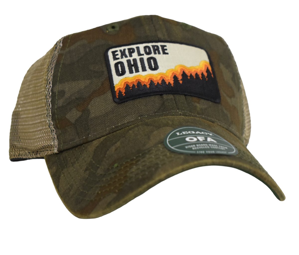 Explore Ohio Trucker Hat- Camo