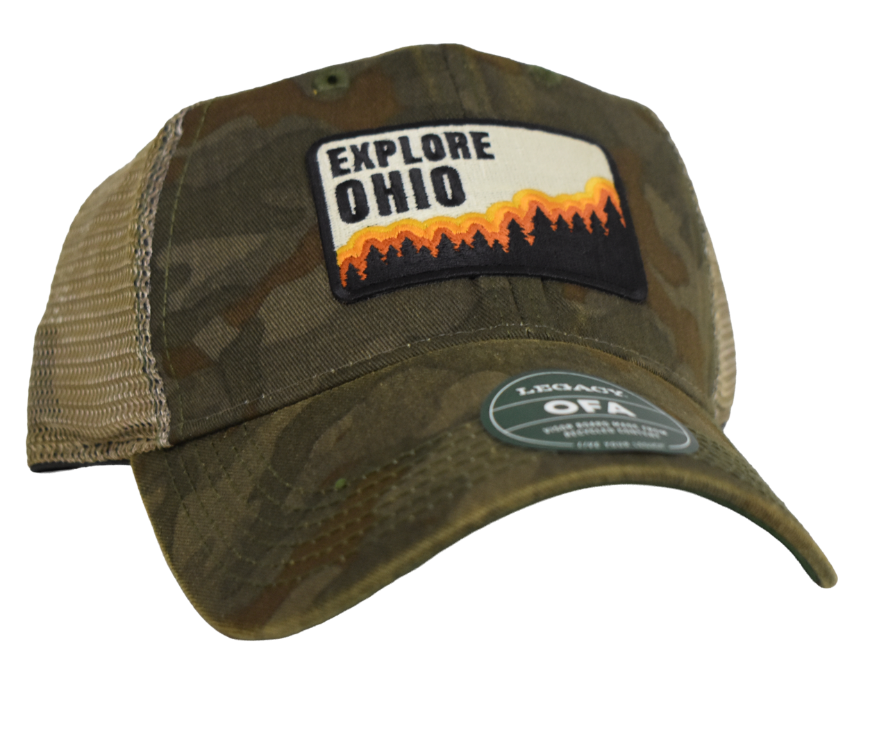 Explore Ohio Trucker Hat- Camo